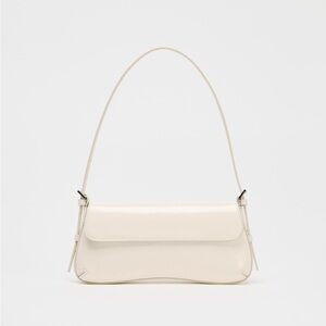 Zara cream pleather purse